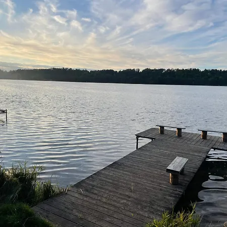 Karmelowe Kaszuby, Z Jacuzzi Na Tarasie Z Widokiem Na Jezioro Chalet Stężyca