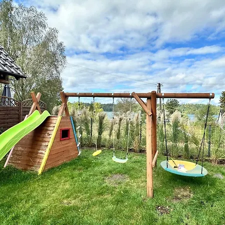 Chalé Karmelowe Kaszuby, Z Jacuzzi Na Tarasie Z Widokiem Na Jezioro