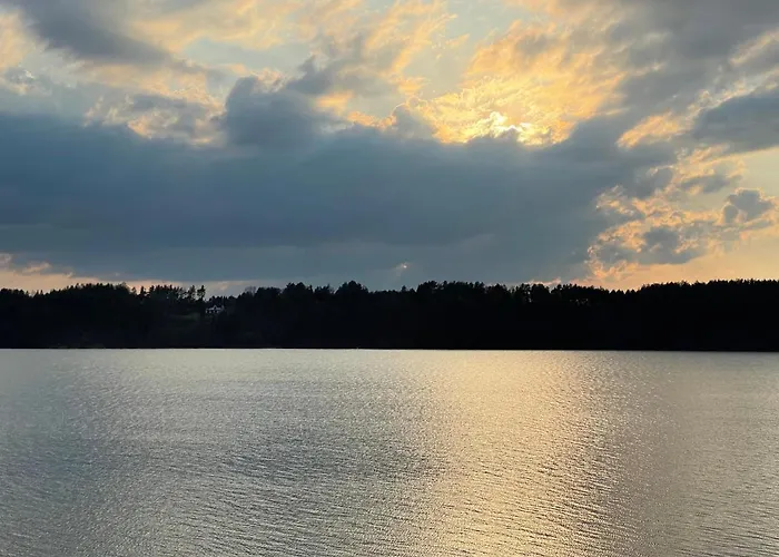 شاليه Karmelowe Kaszuby, Z Jacuzzi Na Tarasie Z Widokiem Na Jezioro Stężyca