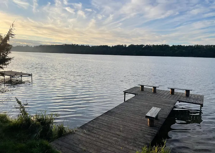 Karmelowe Kaszuby, Z Jacuzzi Na Tarasie Z Widokiem Na Jezioro Alpstuga Stężyca