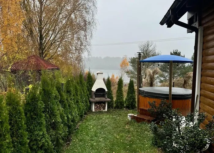 Karmelowe Kaszuby, Z Jacuzzi Na Tarasie Z Widokiem Na Jezioro