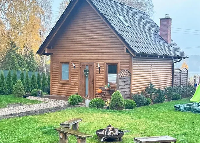 Karmelowe Kaszuby, Z Jacuzzi Na Tarasie Z Widokiem Na Jezioro شاليه