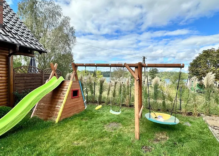 شاليه Karmelowe Kaszuby, Z Jacuzzi Na Tarasie Z Widokiem Na Jezioro