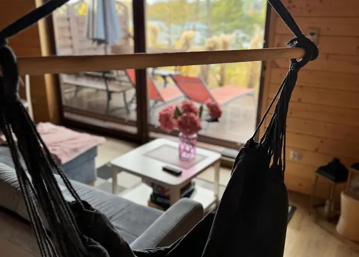 Karmelowe Kaszuby, Z Jacuzzi Na Tarasie Z Widokiem Na Jezioro Alpstuga *